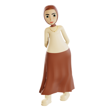 Hijab femenino  3D Illustration