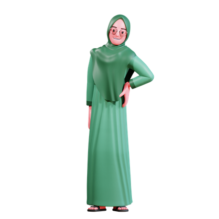 Hijab feminino  3D Illustration