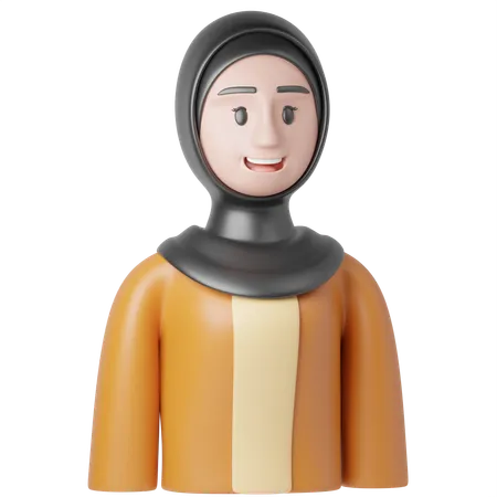 Femme hijab  3D Icon