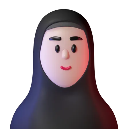 Femme hijab  3D Icon