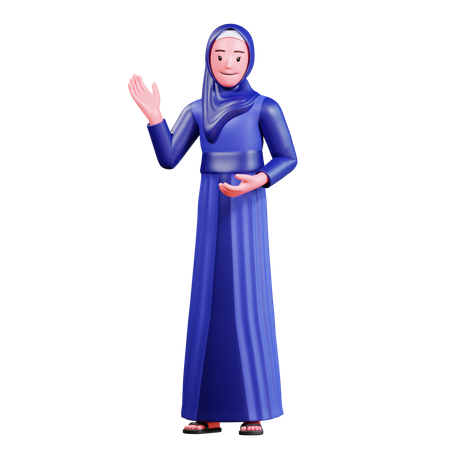 Femme hijab  3D Illustration