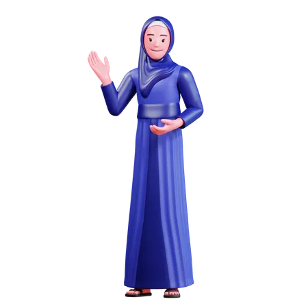 Femme hijab  3D Illustration