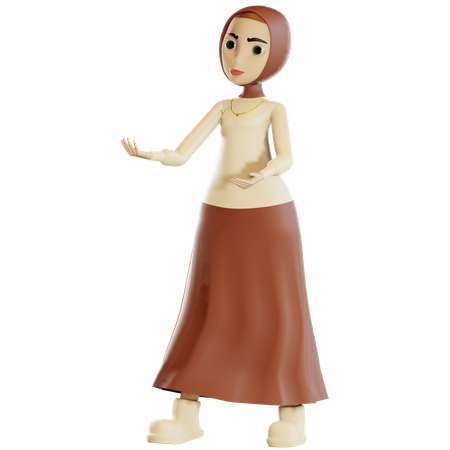 Hijab femme  3D Illustration