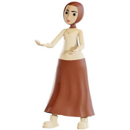 Hijab femme  3D Illustration