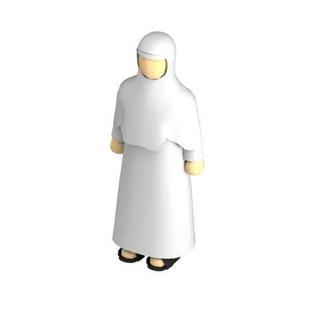 Femme hijab  3D Illustration