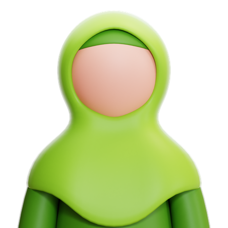 Hijab femmes  3D Icon