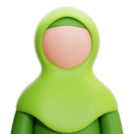 Hijab femmes  3D Icon