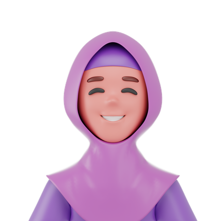 Hijab femmes  3D Icon