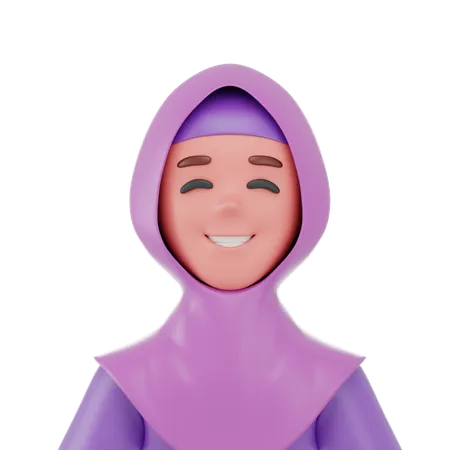 Hijab femmes  3D Icon