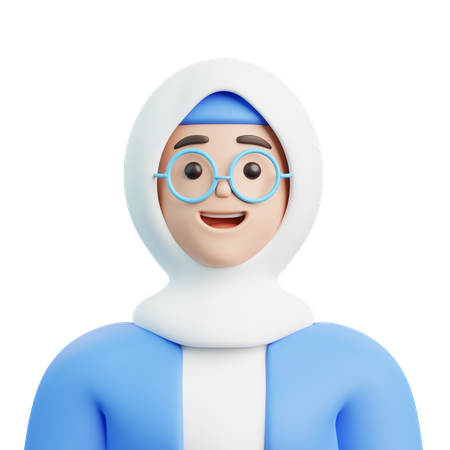 Fille hijab  3D Icon