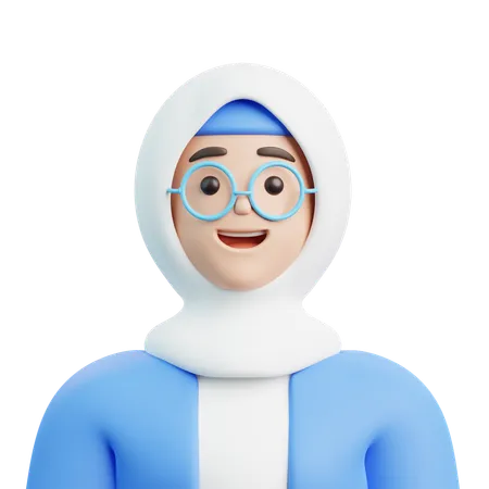 Fille hijab  3D Icon