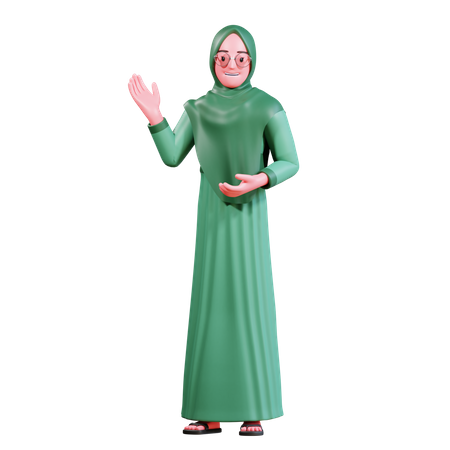 Hijab-Frau  3D Illustration