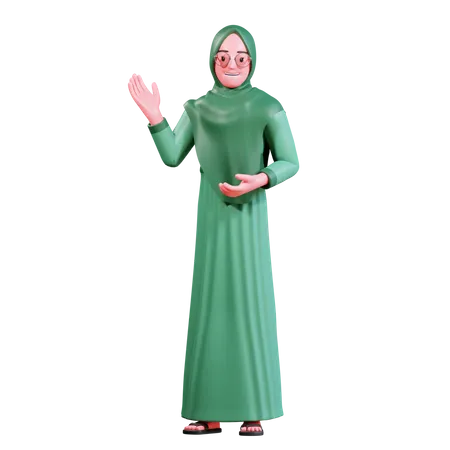 Hijab-Frau  3D Illustration