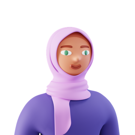 Hijab-Frau  3D Icon