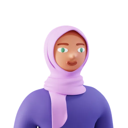 Hijab-Frau  3D Icon
