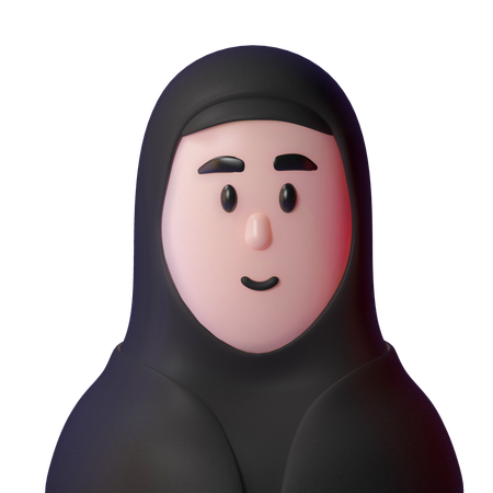 Garota Hijab  3D Icon