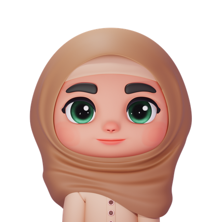 Criança hijab  3D Icon