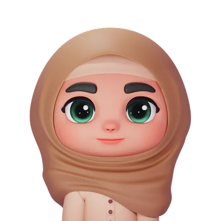 Criança hijab  3D Icon