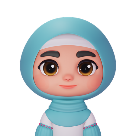 Criança hijab  3D Icon