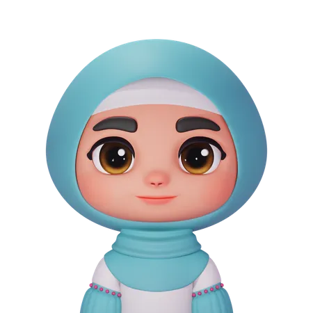 Criança hijab  3D Icon