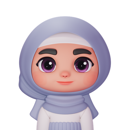 Criança hijab  3D Icon