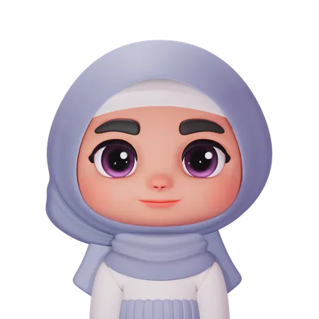 Criança hijab  3D Icon