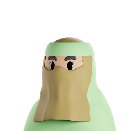 Hijab Girl  3D Icon