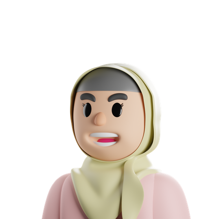 Hijab Girl  3D Icon