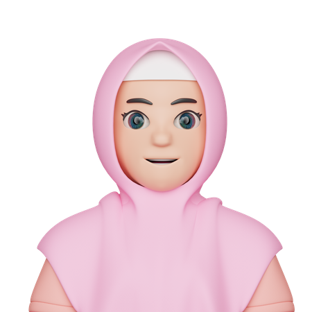 Hijab Girl  3D Icon