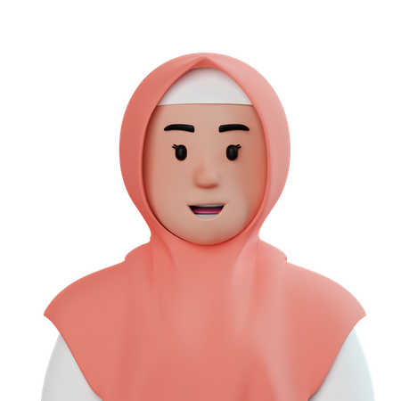 Hijab Girl 3D Illustration