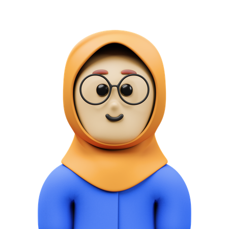 Hijab Girl Avatar  3D Icon