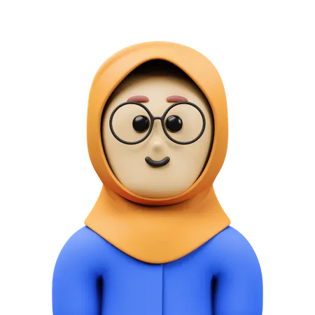 Hijab Girl Avatar  3D Icon