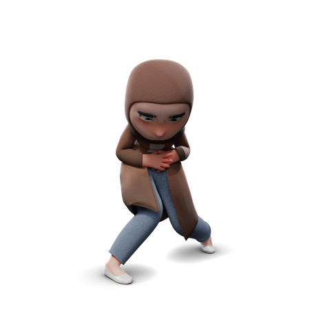 Hijab Girl Hur  3D Icon