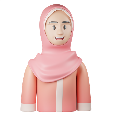 Mujer islámica hijab  3D Icon