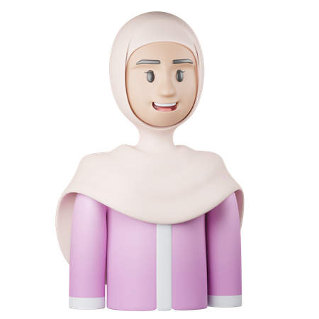 Hijab de niña islámica  3D Icon