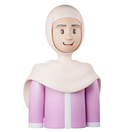 Hijab de niña islámica  3D Icon