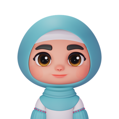Hijab Kid  3D Icon