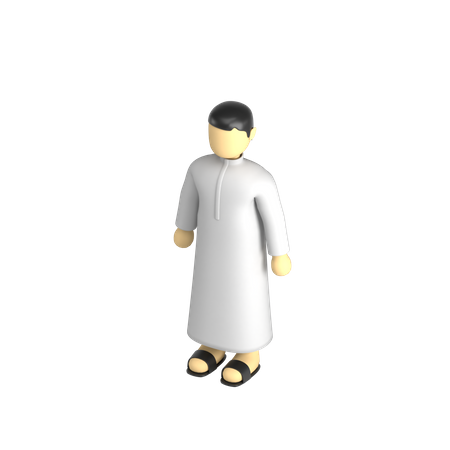 Hijab Kid  3D Illustration