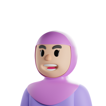 Hijab Mother  3D Icon