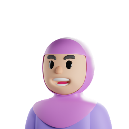 Hijab Mother  3D Icon