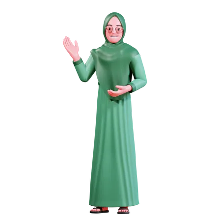 Mujer hijab  3D Illustration