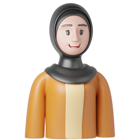 Mulher Hijab  3D Icon