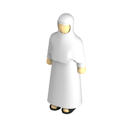 Mulher Hijab  3D Illustration