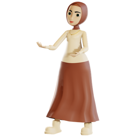 Hijab weiblich  3D Illustration