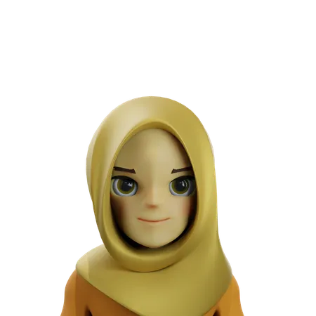 Female Wearing Hijab 3 D Avatar 3D Icon