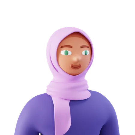 Hijab Woman  3D Icon