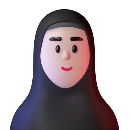 Hijab Woman  3D Icon