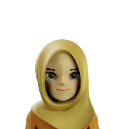 Hijab woman  3D Icon