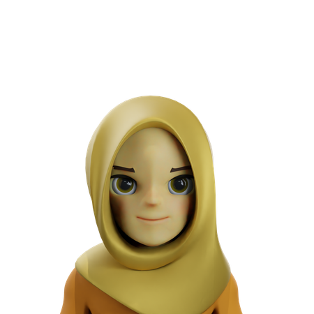 Hijab woman  3D Icon