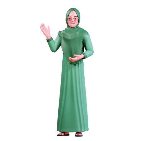 Hijab Woman  3D Illustration